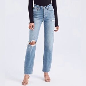 Abercrombie & Fitch The Dad High Rise ripped jeans